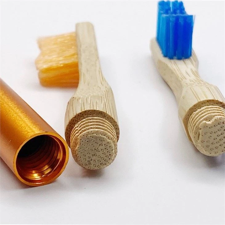 stainless handle changable head bamboo brush